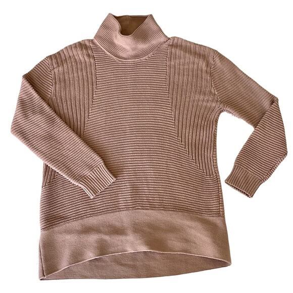 Vince Camuto Cowl Neck Oversized Knit Tunic Sweater Dusty Rose M - Picture 1 of 11